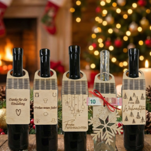 flaschenanhänger aus holz