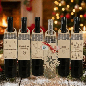 flaschenanhänger aus holz