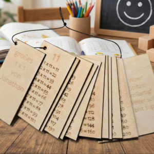 personalisierte 1x1 lerntäfelchen aus holz